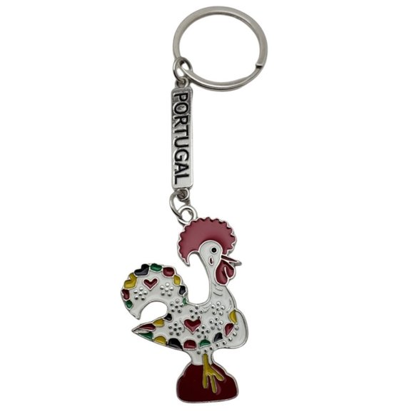 Portugal Key Chain Travel Souvenir Tourist Sights Portuguese Barcelos Rooster WH - Picture 1 of 3